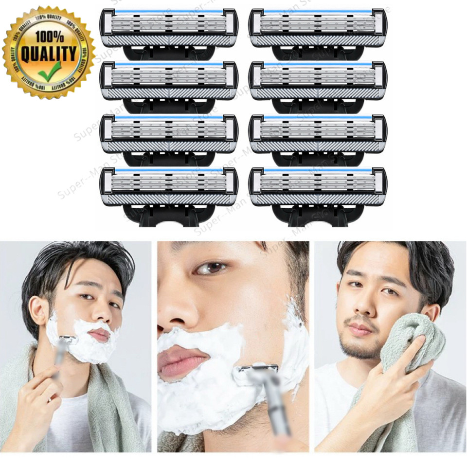24 PCS Fusion 3 Blades Refills Stainless Steel Blade Sharp 3 Layer Safety Razor For Mach 3 Manual Ra