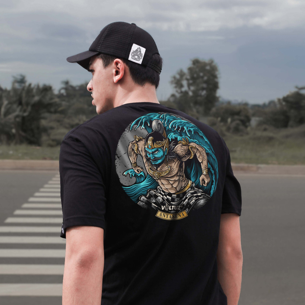 Ranberry Graphic t-shirt Kaos Budaya Antasena Voltuz Hitam Katun Combed 30s