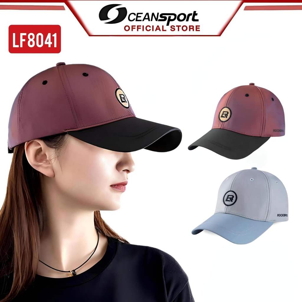 Rockbros Topi Sepeda LF8041 Maroon Bicycle Cap Golf Casual Sport Olahraga Outdoor Pria Wanita Headwe