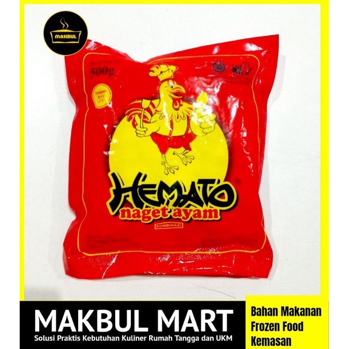 Hemato Nugget Ayam 500gr Bentuk Biasa & Bentuk Hati