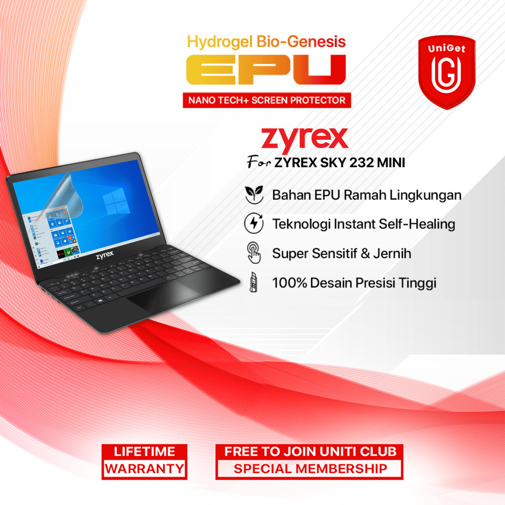UniGet EPU BIO GENESIS Hydrogel for ZYREX SKY 232 MINI Screen Guard Protector (Nanotech 100 Recycle)