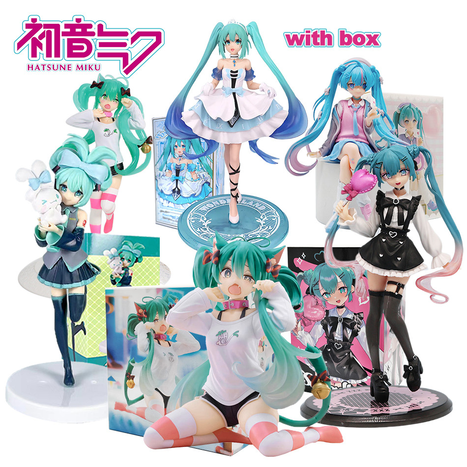 Anime Figures Hatsune Miku Figure Cat Ear Hatsune Figure MIKU Scenery Model Anime Beautiful Girl Tab