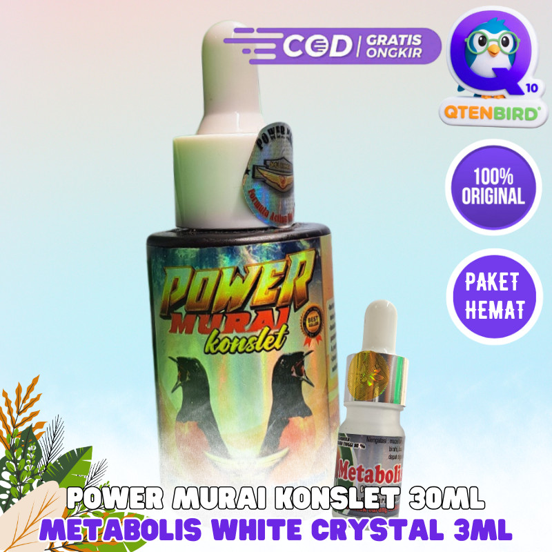 Paket Hemat Power Murai Konslet & Metabolisme White Crystal Vitamin Penggacor Max