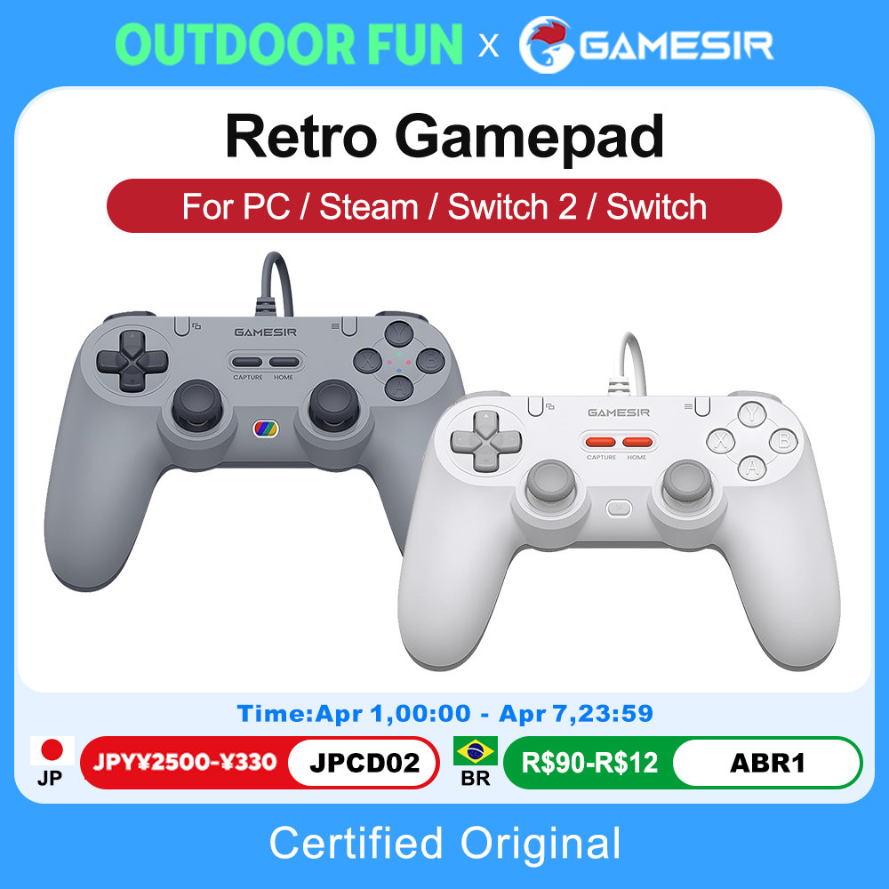 GameSir Retro Wired Gamepads for PC Steam Swit 2/1 Controller Tegenaria Lite Controle Hall Effect st