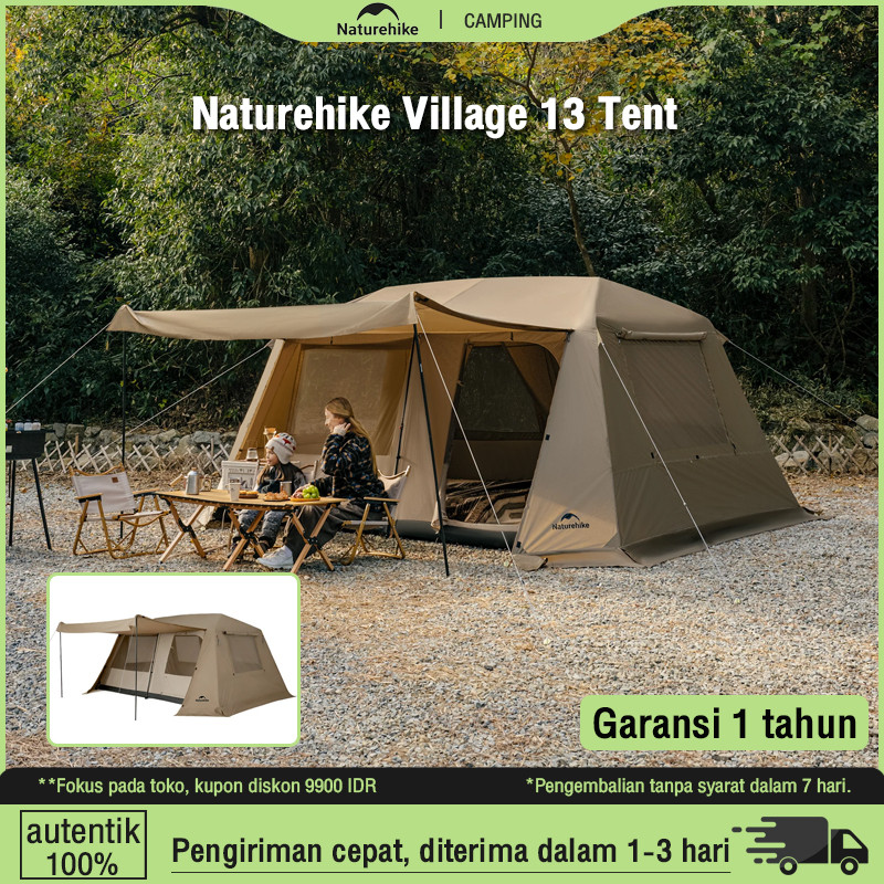 Naturehike 2026 Tenda Camping Village 13 auto tent Original V13 4-6P Original anti uv CNK2550WS042