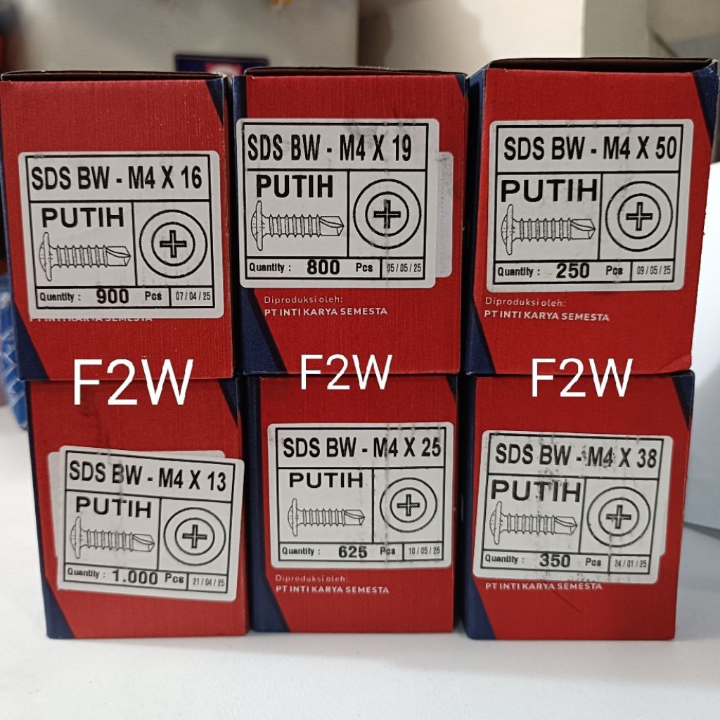 FAVORE Sds BW PUTIH M4 Wilson SEKRUP SDS TRUSS HEAD #8 PUTIH SKRUP DRILLING TRUSS HEAD