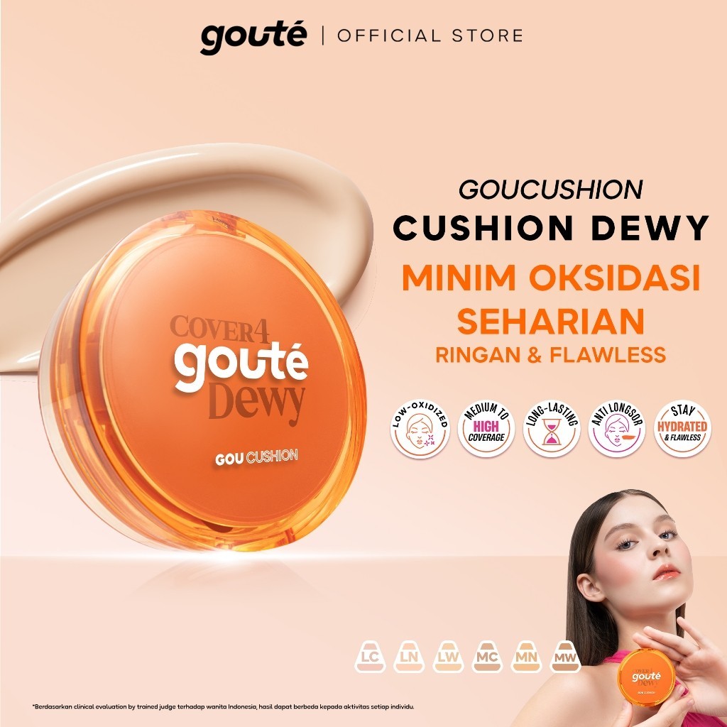 Goute Cushion Cover 4 Dewy - Flawless Minim Oksidasi & Ringan Long Lasting Goucushion | YN COSMETIC