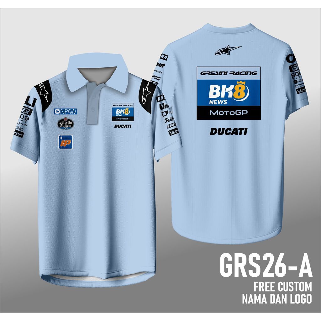 kaos ducati gresini BK8 jersey crew motogp gresini 2026 racing balap GRS26-A