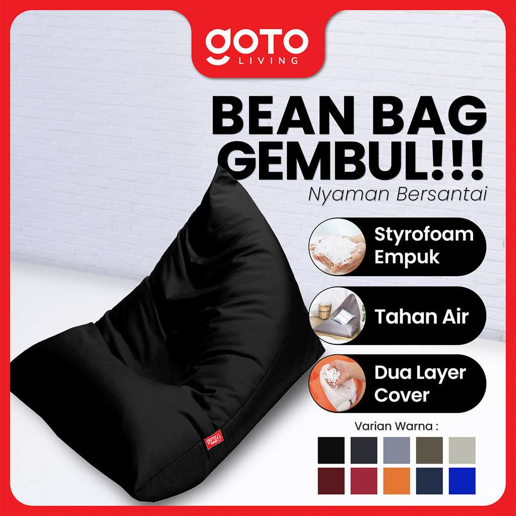 READY REJUVE (Special Offer) Goto Omo Bean Bag Sofa Kursi Santai Bantal Duduk Lesehan Lantai Jumbo E