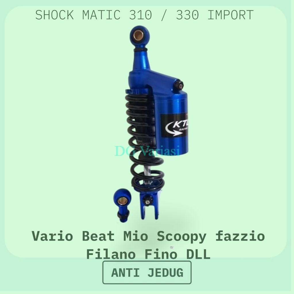 Shockbreaker Shock Single Ktc Racing Tabung Atas 310/330mm Matic Vario/ Mio/ Lexi/ Spacy/ Genio/ Bea