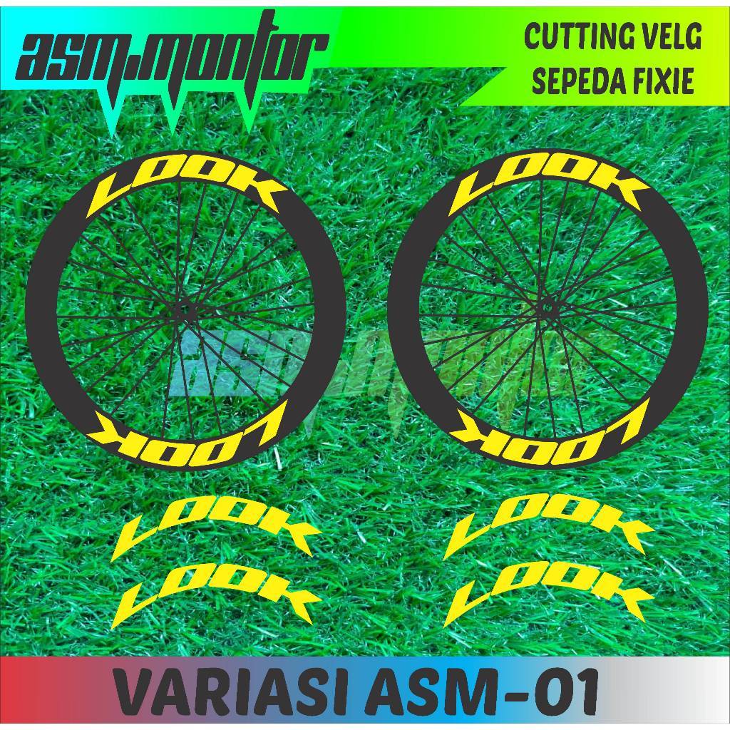 STICKER CUTTING VELG LOOK SEPEDA FIXIE