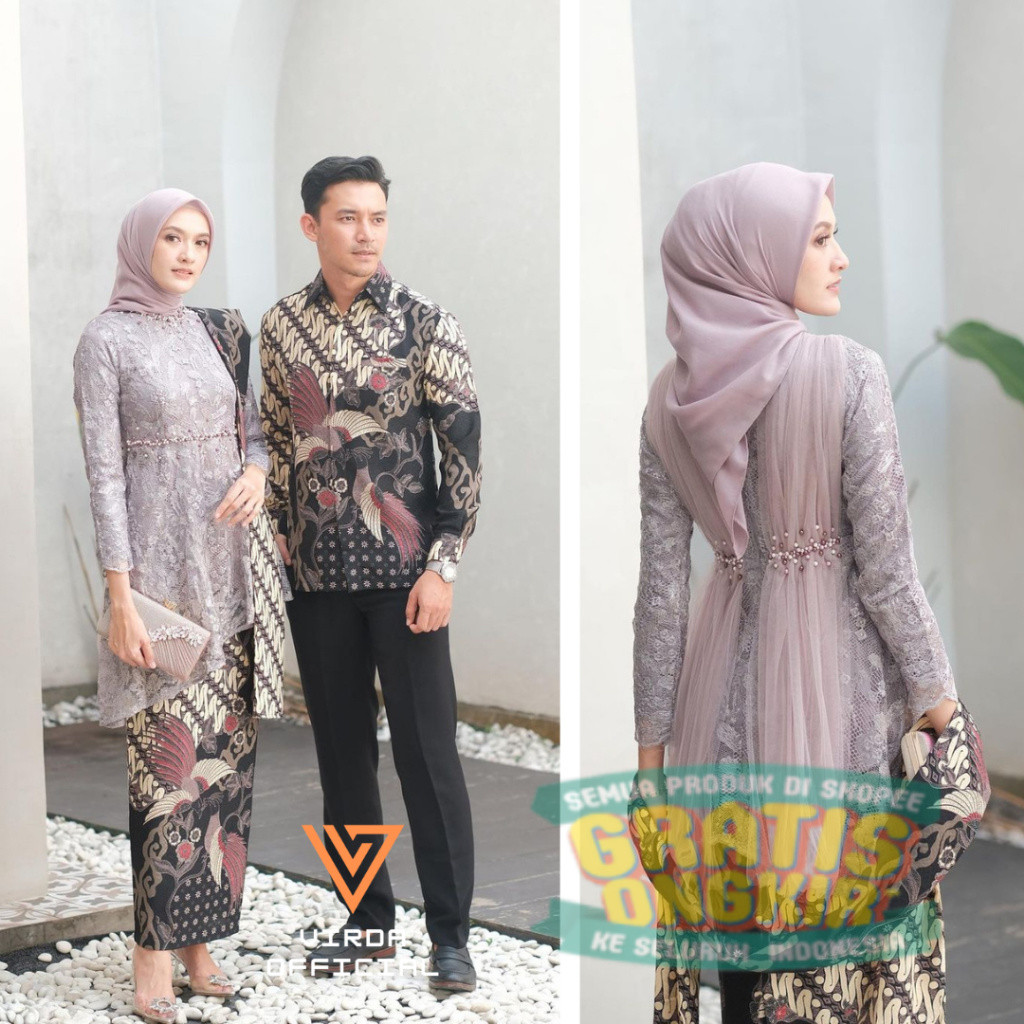 Batik Kebaya Couple Zara Kebaya Wisuda Set Tunik Lamaran Tunangan Batik Baju Couple Kondangan Terbar
