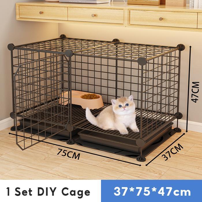 Kandang Kucing Pagar 1 Set Kandang Anjing Besar Rumah Kucing Kandang Kawat Hewan kandang  kucing - B