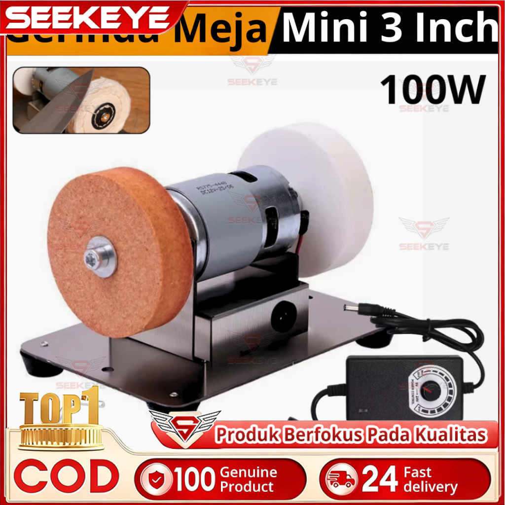 Mesin Gerinda Meja Mini Gerinda Duduk 3 Inch Gerinda Asah Portable 100 W
