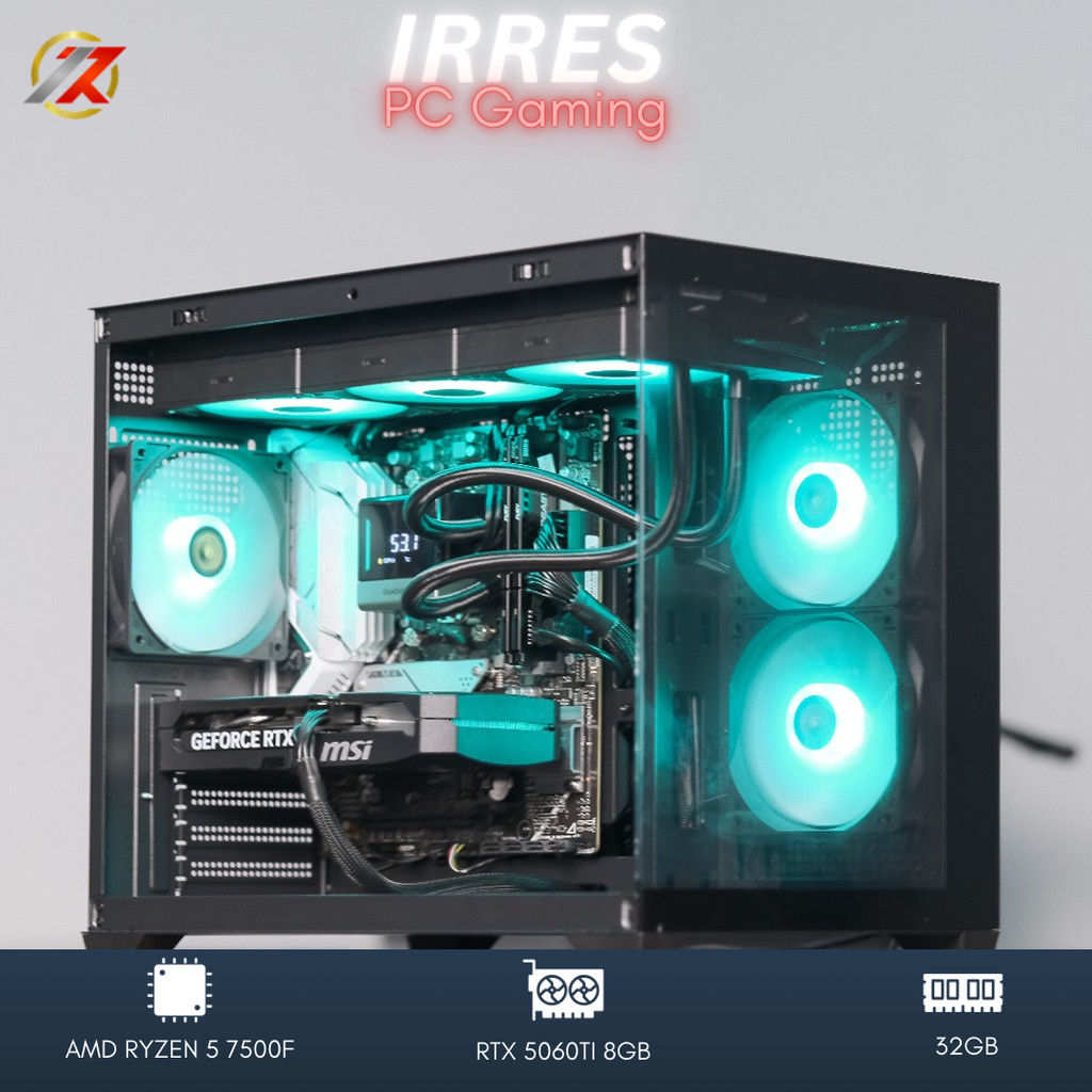 IRRES PC GAMING | AMD RYZEN 5 7500F | VGA RTX 5060 8G GDDR7 | RAM 32GB