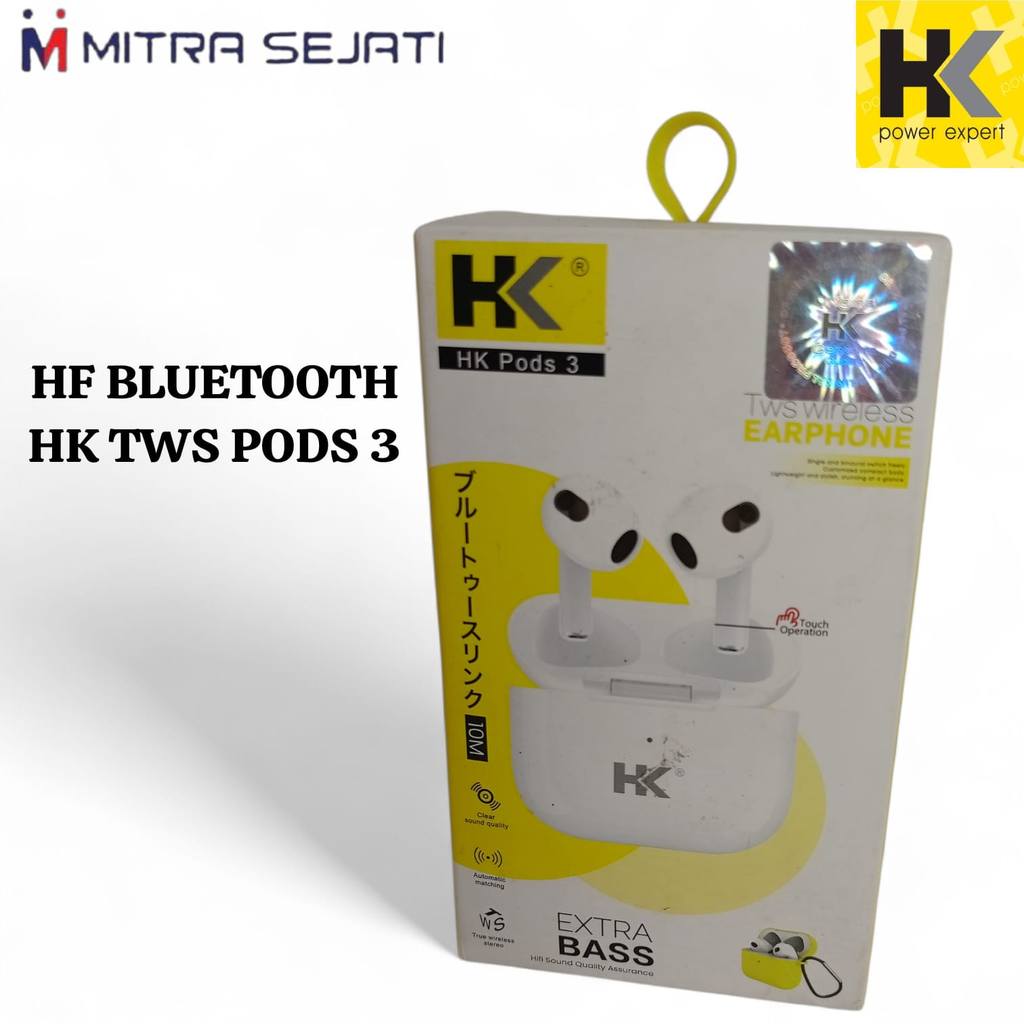 HK Handsfree Bluetooth TWS Pods 3 Earphone Headset BT5.2