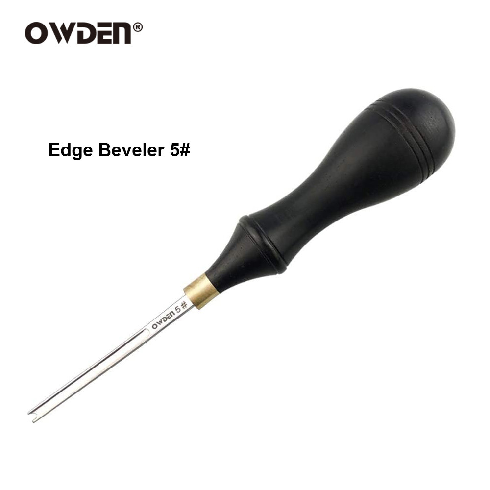 OWDEN #1-5 Leather Edge Beveler Tool Leathercraft Skiving Tool for Hand Leather Sharpness Profession