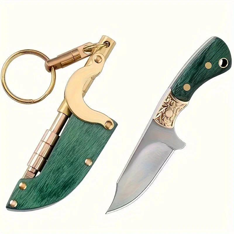 1PC Outdoor Creative Knife Fun Knife Men's Button Knife Outdoor Peeling Knife Household Box Opening 