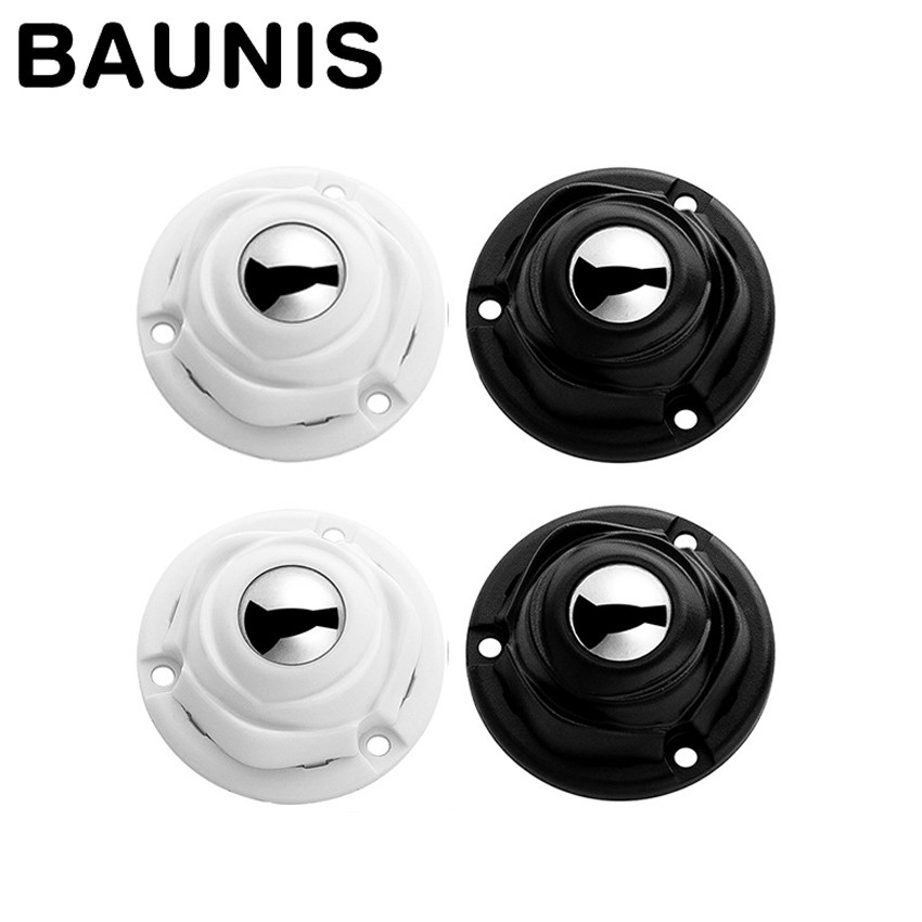 Baunis 4Pcs/Set Roda Tempel 360 Derajat Stainless Roda Kecil Furniture Meja Lemari Universal
