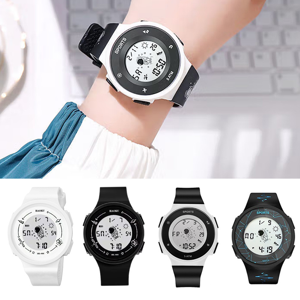 Jam Tangan Anak Digital Tahan Air dengan Kalender Harian dan Alarm