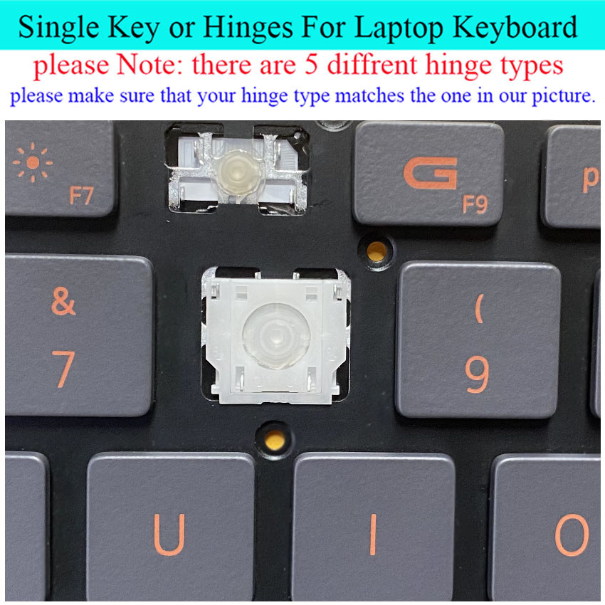 Single Keyboard Key hinge Rubber For Dell Ryzen Etion Gaming G15 (5510),G15 (5511),G15 5515 5520 552