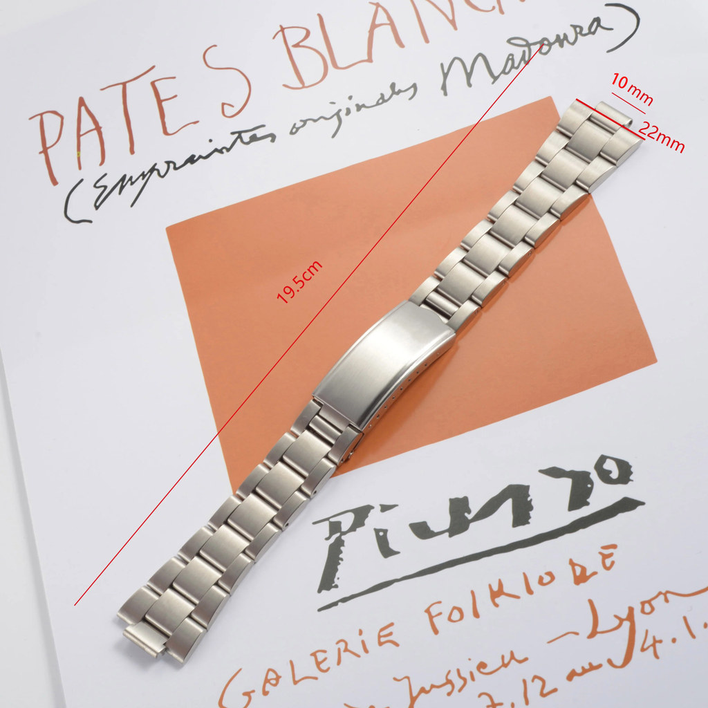 Stainless Steel 22mm x 10mm Oyster Bracelet Band For Omega Dynamic Geneve