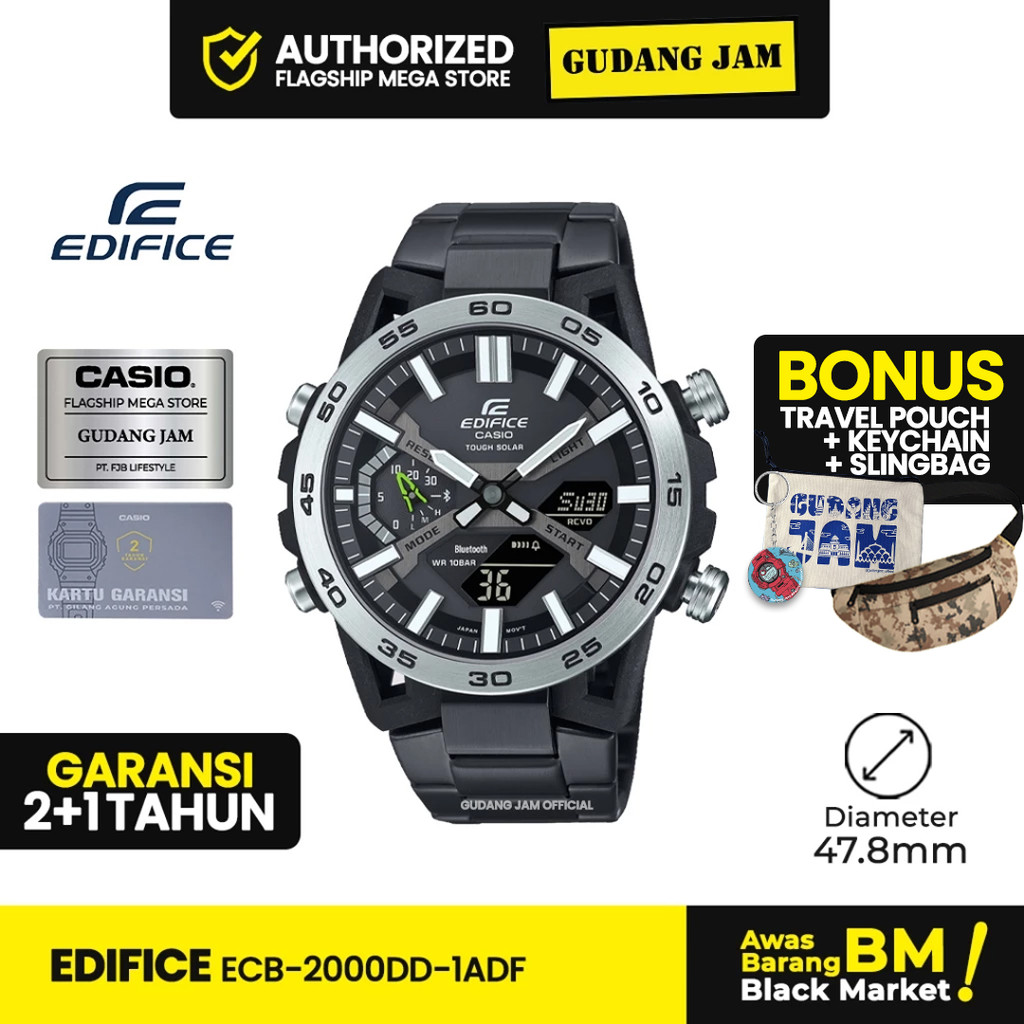 Jam Tangan Pria Edifice ECB-2000DD-1ADF ECB-2000DD-1A ECB-2000DD ECB2000DD ECB 2000DD