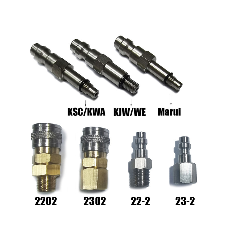 Air HPA Soft Taps Valve Adapter Adaptor Male Foster Quick sconnect Coupler Marui KJW/WE KSC/KWA (US)