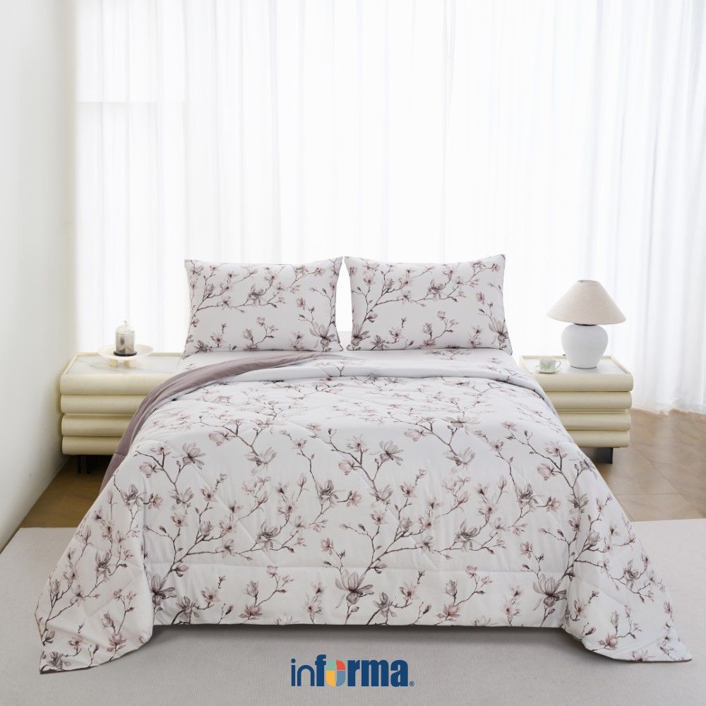 Informa 160x200 cm Set 6 Pcs Seprai Queen Microfiber Alani Sprei Seprei Sprai Sepray Bed Sheet