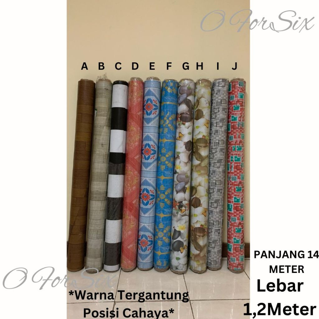 (ROLL 14 M) KARPET PLASTIK LANTAI/PERLAK LANTAI/MEJA/KARPET LANTAI PLASTIK LEBAR 1,2 METER (NEW2)