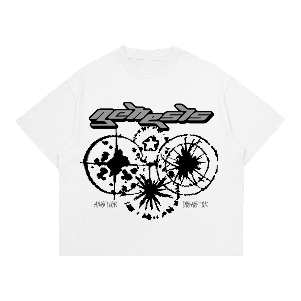 EpochEden Boxy Oversized T-shirt Another Disaster Putih Unisex - Cutton Combed 20s Fast Shipping+COD