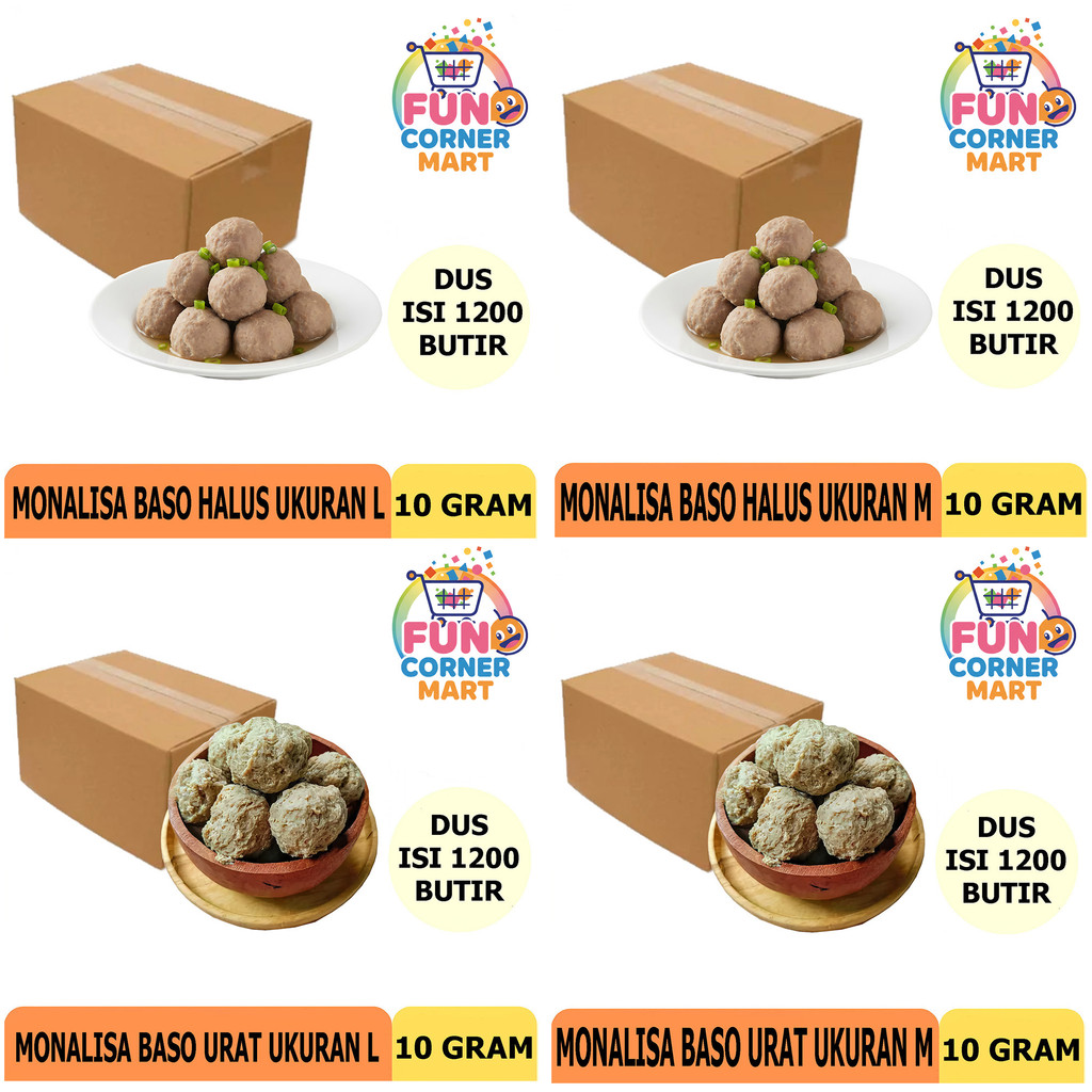 MONALISA ANEKA BASO SAPI HALAL PER DUS FUN CORNER MART