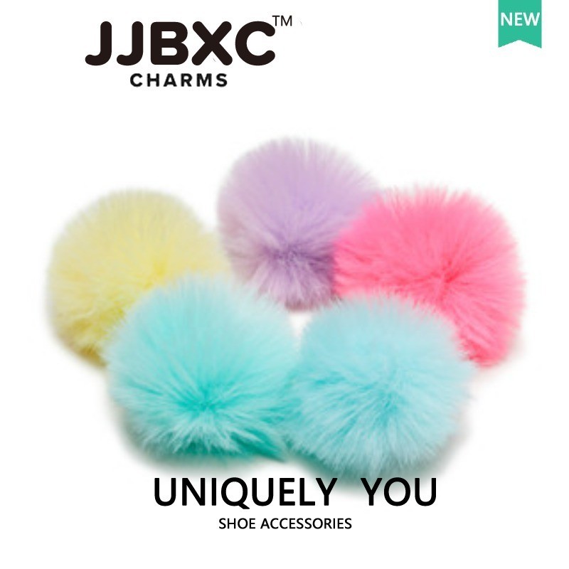 JJBXC Charm Gesper Sepatu Aksesori Bola Plush Seri Dekorasi Upper DIY Fashion