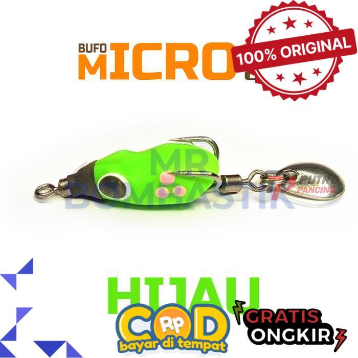 Lure Bufo MICRO 1.8cm Blade Soft Frog softfrog - Hijau -bomb