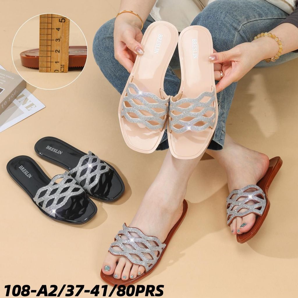 Winola - Sandal Selop Wanita Jelly Silver Maysa 108-A2