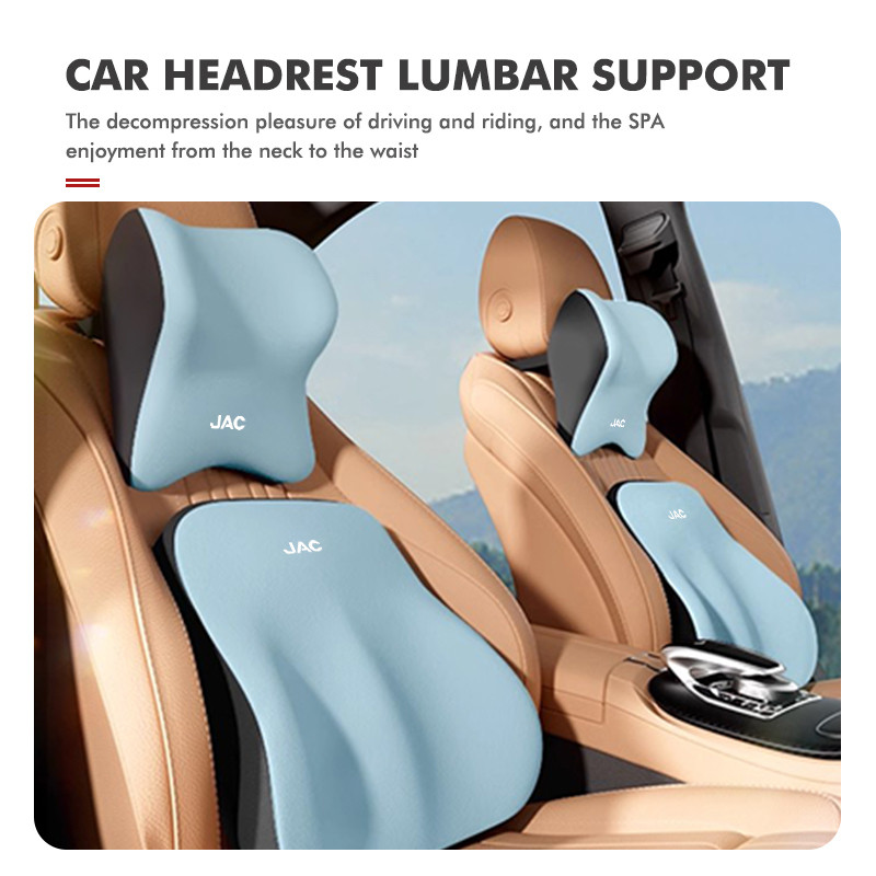 Car Lumbar Back Support Headrest Pillow Memory Foam Cushion For JAC Vapour Refine J3 J2 S5 A5 J5 J6 