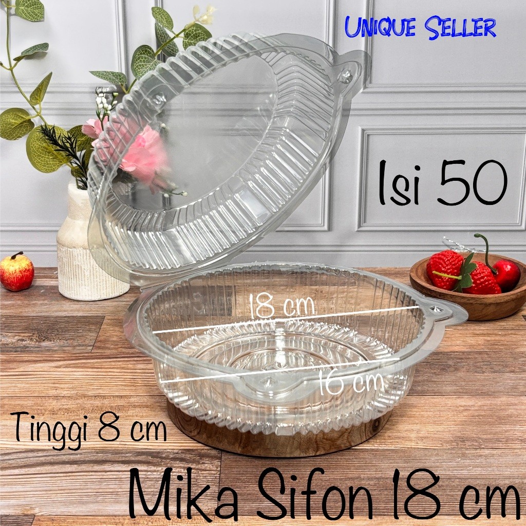 [isi50] Mika Bolu Bulat Sifon 18 cm Tinggi 8 cm SP / Mika Chiffon Siffon Chifon SF 18 SF 18cm 18 cm 