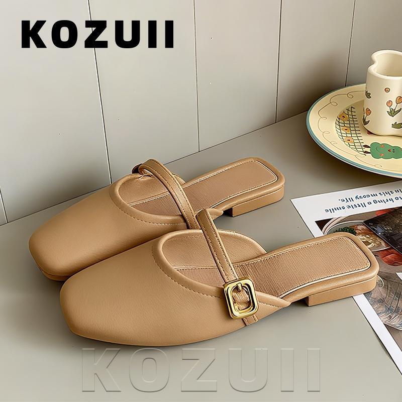 Cross sandal  Cross Kozuii Sandal Wanita sandal semi sepatu menutup / Sandal Flat Wanita Sepatu wani
