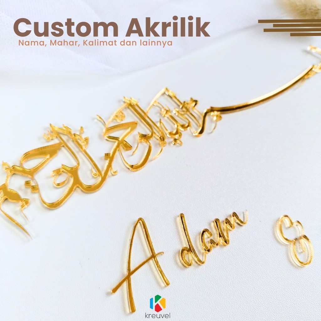 Custom Akrilik Mahar / Custom Akrilik Nama / Huruf