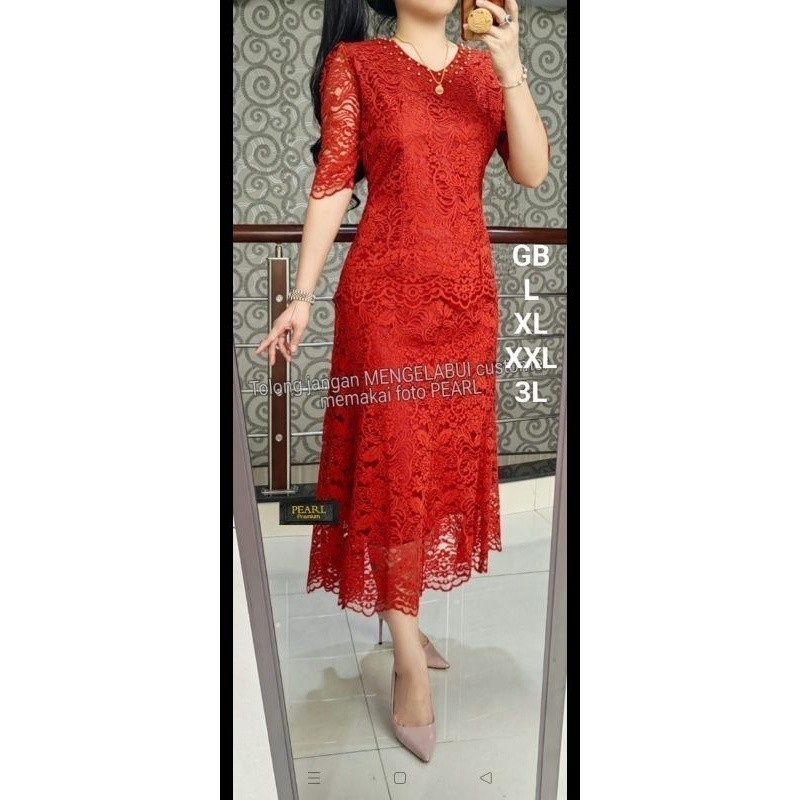 FN Stelan Renda Pearl Premium/Set Kebaya Brokat