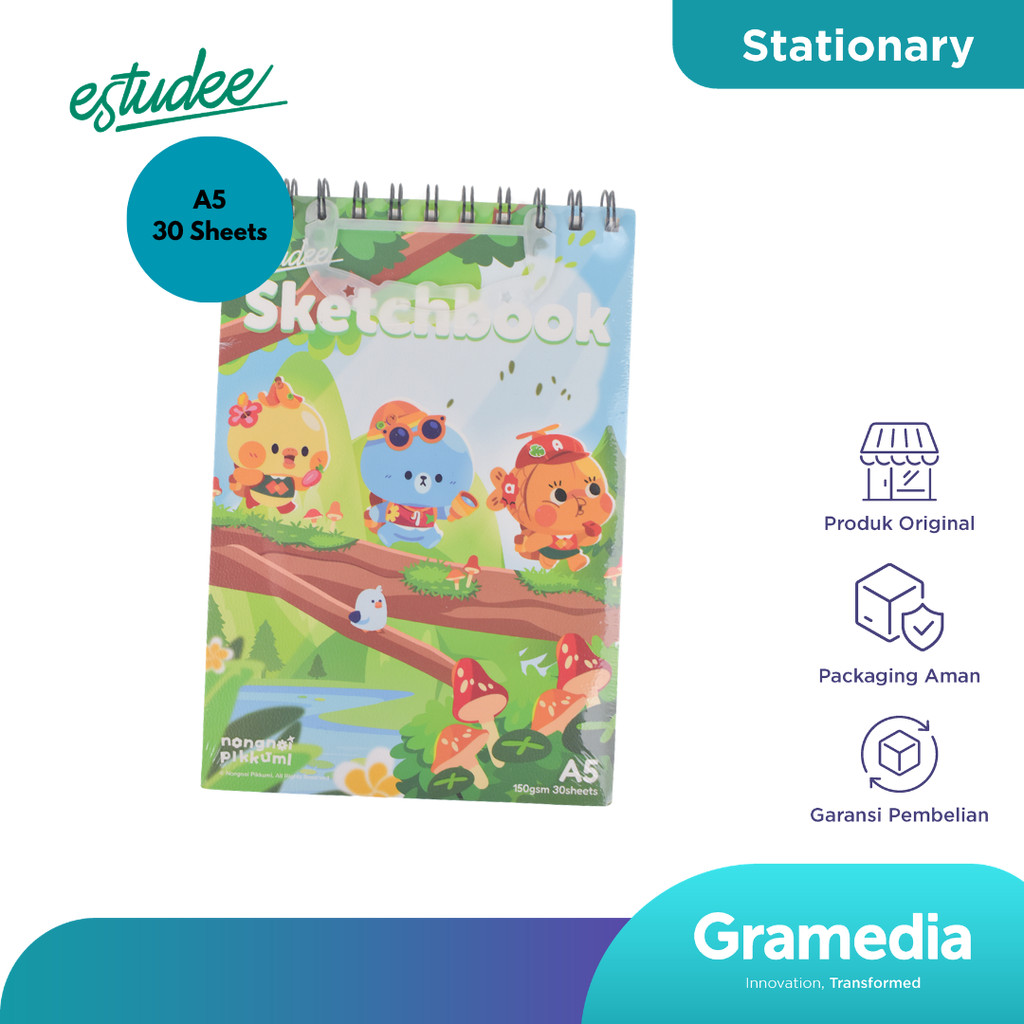 Estudee Sketchbook A5 150Gsm 30Sht Portrait Nongnoi Pikkumi