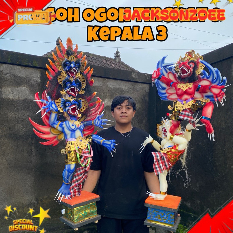 Ogoh Ogoh Jumbo Tingkat & Kepala 3 Ukuran 1 Meter Jumbo - Ogoh Ogoh Jumbo - Ogoh Ogoh Ganesha - Ogoh