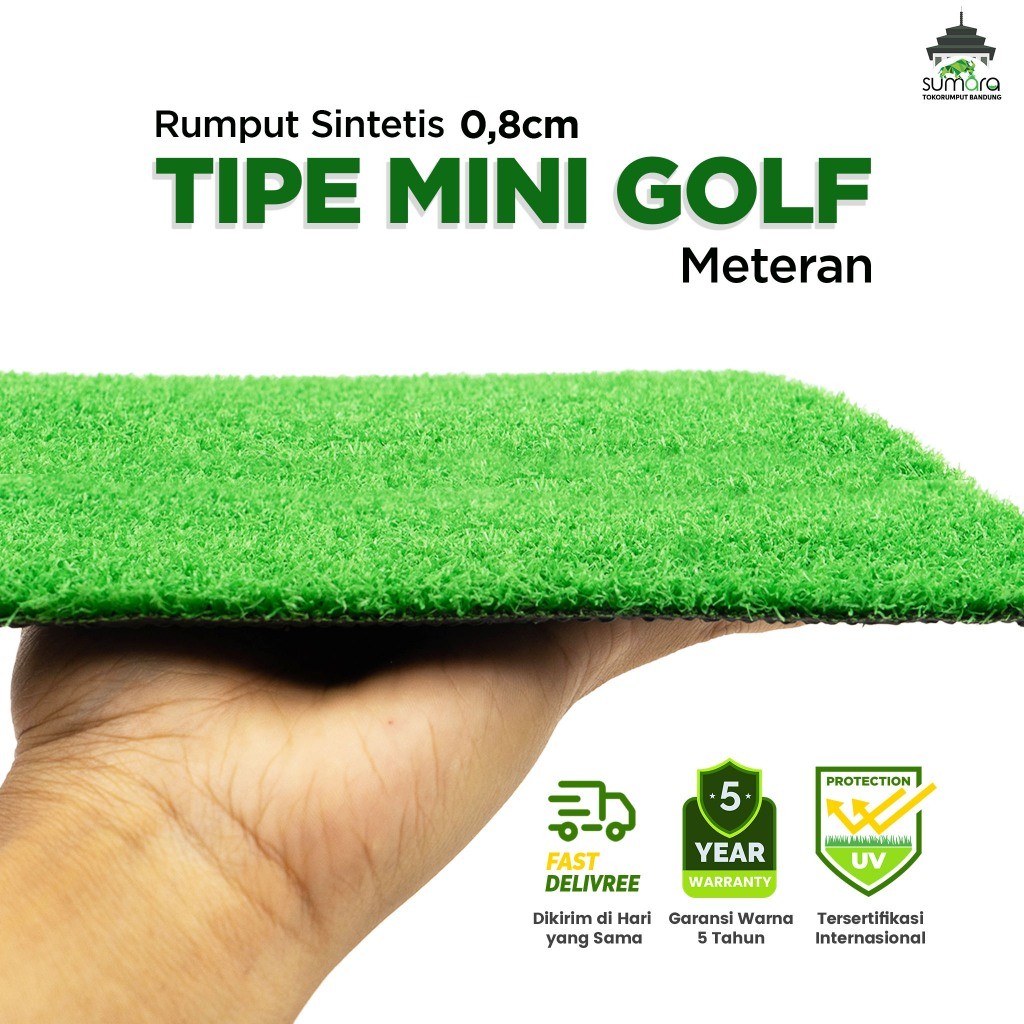 Rumput Sintetis Mini Golf 8mm / Rumput Golf Sintetis Sumara Rumput Sintetis Bandung