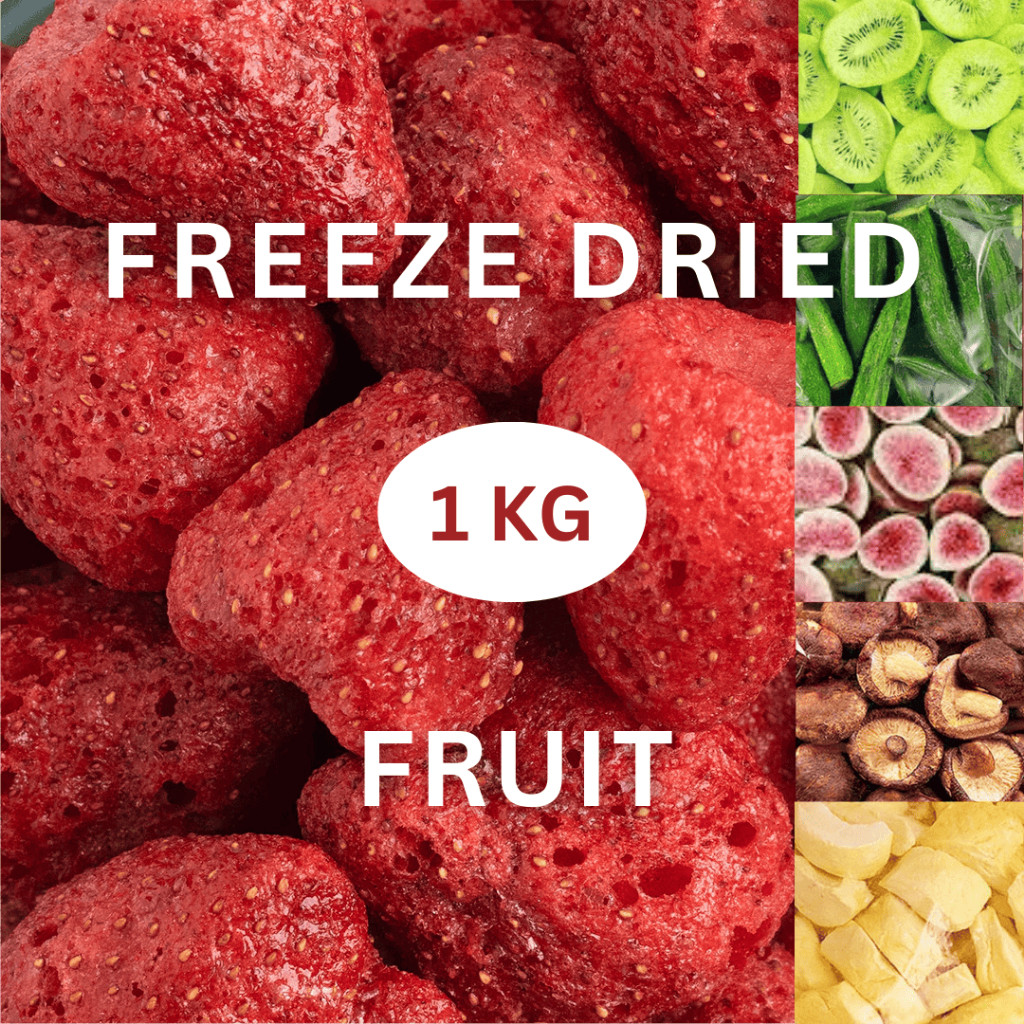 READY 1kg Strawberry Korea Manis Renyah Freeze | Kripik Buah Strawberry | Keripik Strawberry Freeze 