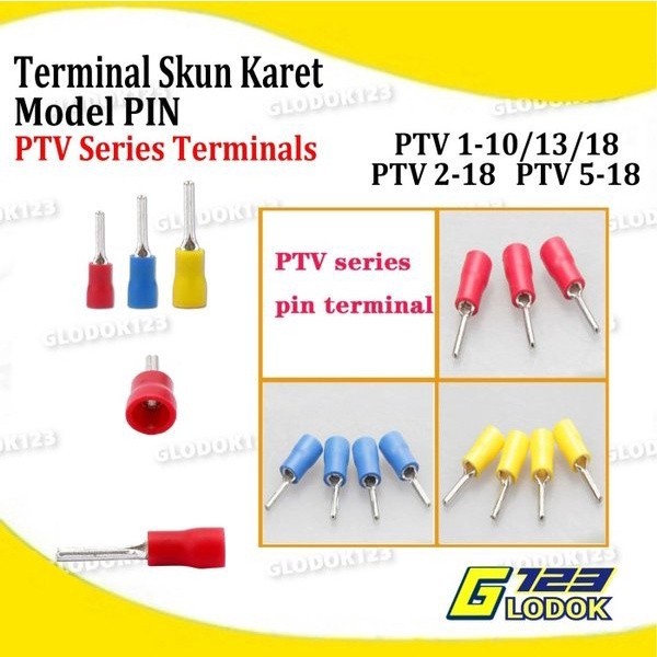 Terminal Kabel Sekun Cable Lug Skun Pin Tusuk PTV Isolasi Insulated G1700