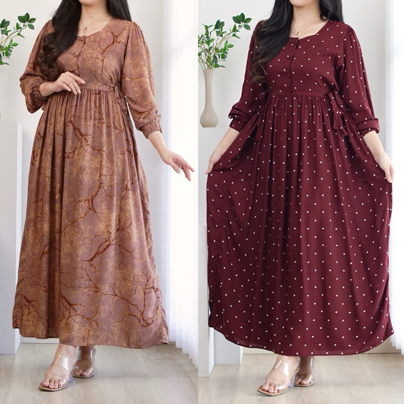 WIDHISTORE Amariel Tulsa Dress Daster Nyaman Bumil Busui Friendly