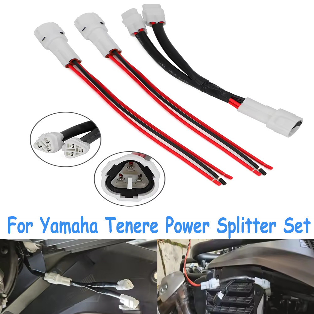 New For Yamaha Tenere 700 Super Conector Motorcycle Power Outlet Splitter USB Charger GRIPS Auxiliar