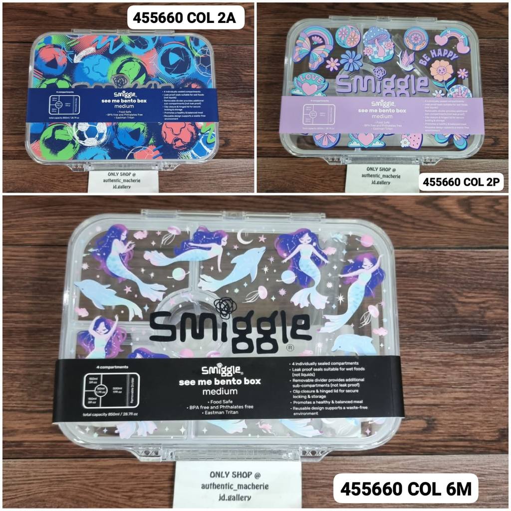 ORIGINAL SALE 70% KOTAK MAKAN LUNCH BOX SMIGGLE BENTO BOX MEDIUM 455660 SEE ME LIMITLESS