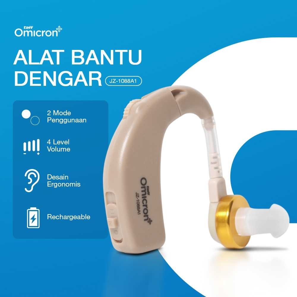 TaffOmicron Alat Bantu Dengar In Ear Hearing Aid - JZ-1088A1 Tunarungu Tuli Tuna Rungu Budeg Lansia 