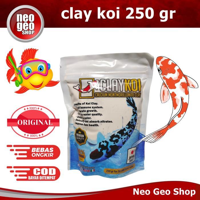 Clay Koi ClayKoi Calcium Montmorillonite Clay Penjernih Kolam Koi Bakteri Probiotik Starter - 250 gr